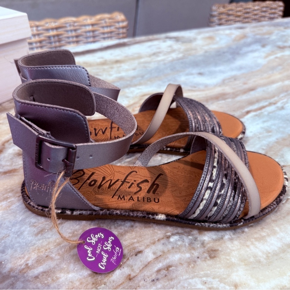 NIB Women’s BLOWFISH Rosey sandals- smoke multi/pewter color. Size 9 - Picture 8 of 8